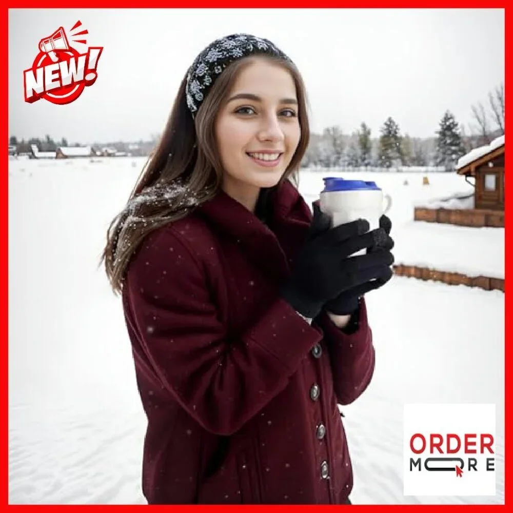 24 Pairs Touchscreen Winter Gloves Stretchy Knit Unisex Bulk Pack
